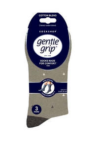 Gentle Grip 3pk Mens Sock - Kaleidoscope Micro