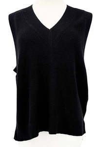 Womenswear: Rib Knit Vest - Black