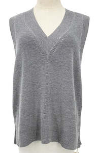 Womenswear: Rib Knit Vest - Grey