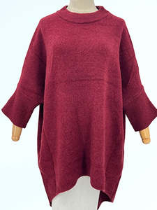 Oversize Jumper - 80310-13/Maroon