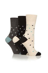 Gentle Grip 3pk Womens Sock - Micro Pattern