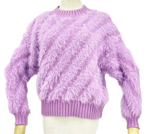 Fluffy Fashion Jumper - Purple