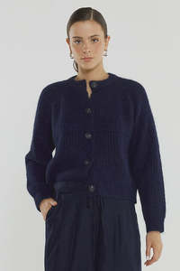 Posie Fluffy Cardi - Navy
