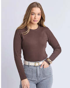 Scoop Rib L/S - Coffee