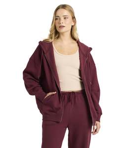 Wave Essentials Zip Thru Hood - Red Dahlia