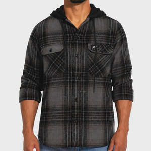 All Blacks Hilltop Hooded Flannel Shirt