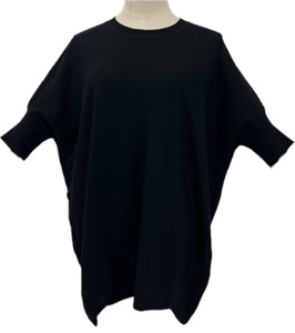 Knit Oversized Top - Black