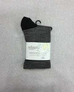 Comfort Top Stripe Merino Sock - Black/Grey