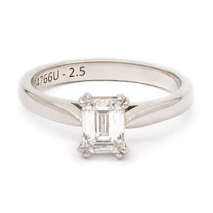 Rings: 1.00ct Emerald Cut Solitaire