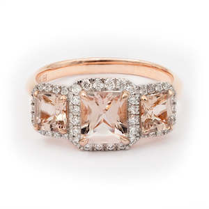 Rings: Morganite & Diamond