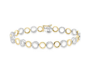 Bracelets: 18ct Gold & Diamond Bracelet