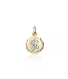 Necklaces: 9ct Gold Diamond Initial Pendant