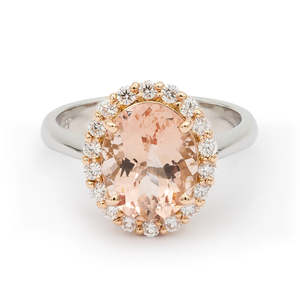 Morganite & Diamond Ring