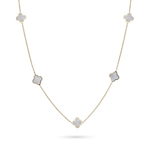 Mother Of Pearl Petal Necklace