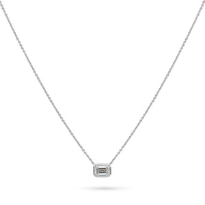 Emerald Cut Diamond Pendant