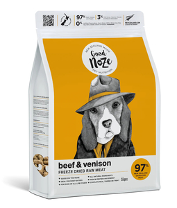 Products: Good Noze Beef & Venison Freeze Dried Dog Food 350gm Pet Essentials Rototuna Hamilton