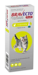 Bravecto Plus Spot On Flea Treatment For Cats 1.2-2.8kg