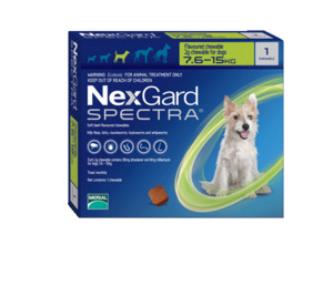 Nexgard Spectra Flea Tick & Worm Chewable Treatment 7.6-15kg