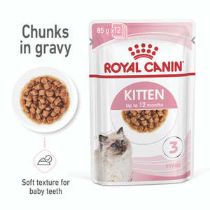 Royal Canin Instinctive Kitten Chunks in Gravy Wet Cat Food