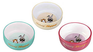 Small Pet: Trixie Honey & Hopper Small Animal Ceramic Bowl