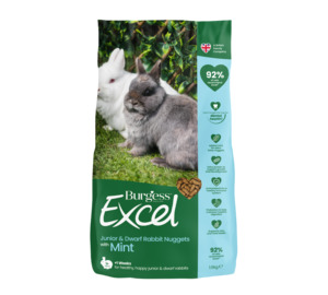 Burgess Excel Junior & Dwarf Rabbit Nuggets with Mint
