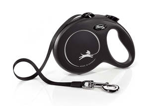 Flexi New Classic Tape Retractable Lead Black 5m