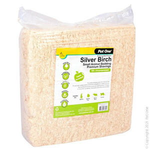 Small Pet Bedding: Pet One Silver Birch Bedding Apple Scented 4kg/62L
