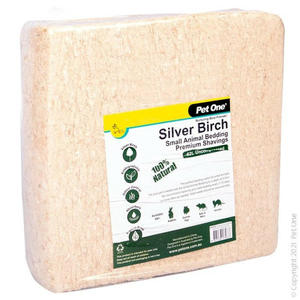 Small Pet Bedding: Pet One Silver Birch Bedding 4kg/62L