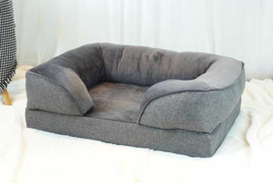 Dog Bed: Brooklands Orthopedic Sofa Bed Basket Grey