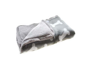 Its Bed Time Dog Bed: It's Bed Time Bone Design Pet Blanket