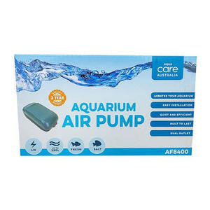 Air Pumps Airstones Accessories: Aqua Care Air Pump CA-8400 Double 350L/HR