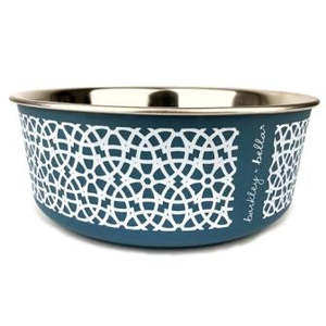 Barkley Bella Dog Bowl: Barkley & Bella Marrakesh Grey-Blue Bowl
