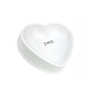 Barkley Bella Dog Bowl: Barkley & Bella Ceramic Bowl Love Heart