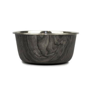 Barkley Bella Dog Bowl: Barkley & Bella Bowl Stainless Driftwood Large