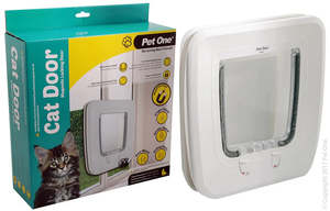 Cat Doors: Pet One Cat Door Poly Magnetic Entry Door