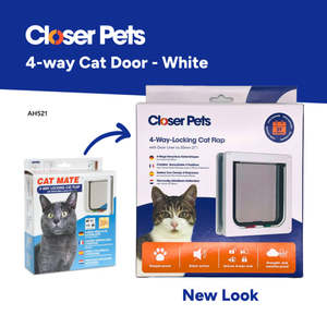 Closer Pets 4 Way Locking Wood Fitting with Liner Cat Door