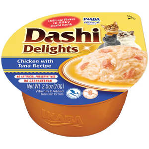Inaba Dashi Delights Chicken with Tuna Cat Meal Topper