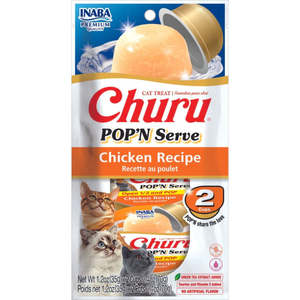 Cat Treats: Inaba Churu Pop'N Serve Chicken Recipe Cat Treats