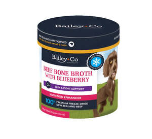 Bailey+Co Beef Bone Broth with Blueberry Skin & Coat support