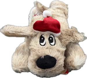 Christmas Toys: Yours Droolly Grey Christmas Muff Pup