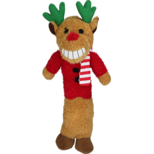 Christmas Toys: Loofa Reindeer Dog Toy