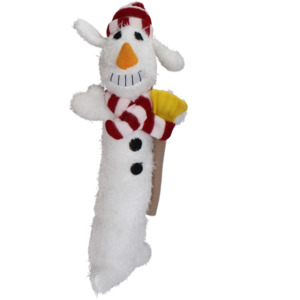 Christmas Toys: Loofa Snowman Dog Toy