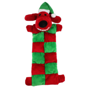 Loofa Xmas Squeaker Mat Dog Toy