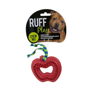Ruff Play Rubber Dental Apple Dog Toy