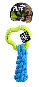 Ruff Play Foam Dental Ring with Rope Dog Toy