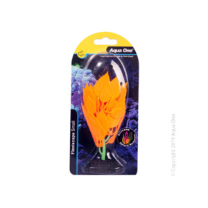 Aqua One Fish Tank Ornaments: Aqua One Flexiscape Mermaid Weed Orange