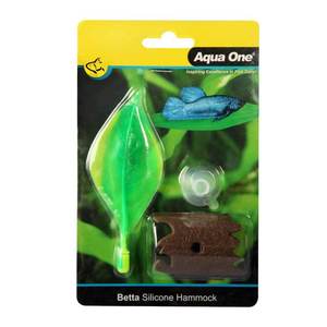 Aqua One Betta Silicone Leaf Hammock with Bark