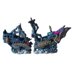 Aqua Care Ornament Sunken Ship XL 2 piece