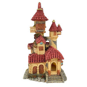 Aqua Care Fish Ornaments: Aqua Care Ornament Tall House with Red Roof