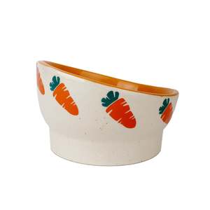 Pipsqueak Bowl Ceramic Ergonomic Carrot